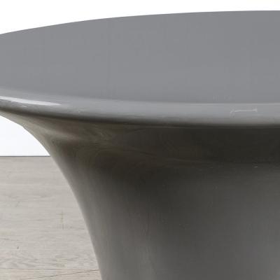 Modernist Grey Lacquer Curvilinear Sculptural Cocktail Table