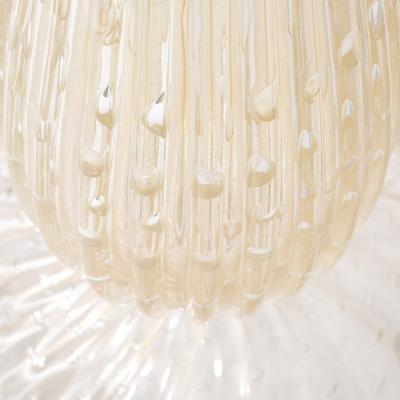 Modernist Handblown Murano Table Lamps in Glass and Brass 24 karat Gold Flecks