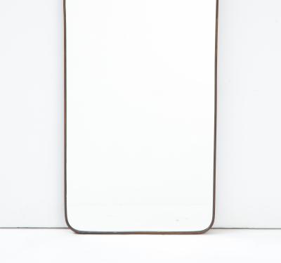 Modernist Italian 1950s Brass Shaped Grand Scale Mirror