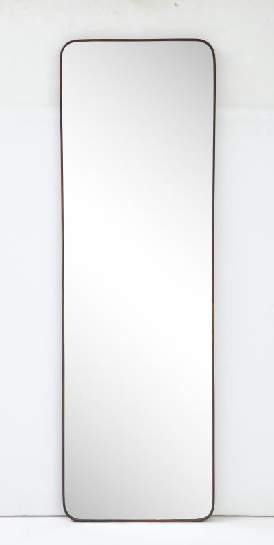 Modernist Italian 1950s Brass Shaped Grand Scale Mirror