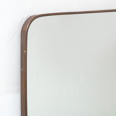 Modernist Italian 1950s Brass Shaped Grand Scale Mirror