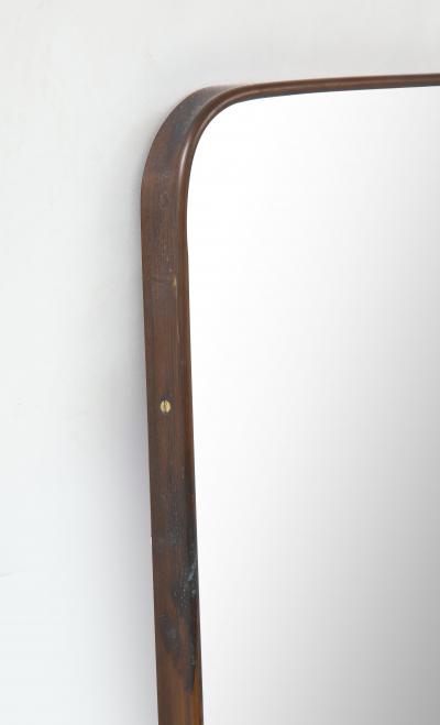 Modernist Italian 1950s Brass Shaped Grand Scale Mirror