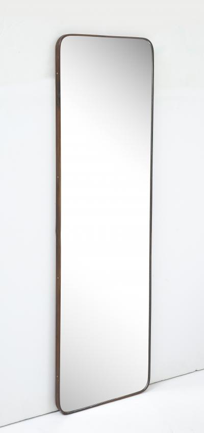 Modernist Italian 1950s Brass Shaped Grand Scale Mirror