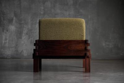 Modernist Lounge Chair with Exposed Wood Joinery Brazil 1960s