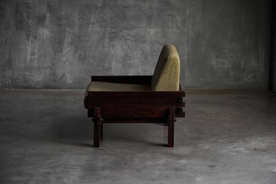 Modernist Lounge Chair with Exposed Wood Joinery Brazil 1960s