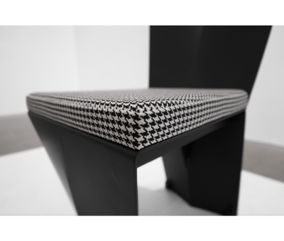 Modernist Metal Garden Chair with Dedar Milano Seat Cushion ca 1970s