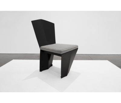 Modernist Metal Garden Chair with Dedar Milano Seat Cushion ca 1970s