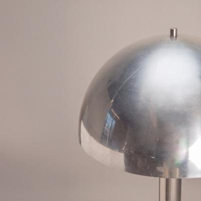 Modernist Mushroom Floor Lamp in Polished Aluminum
