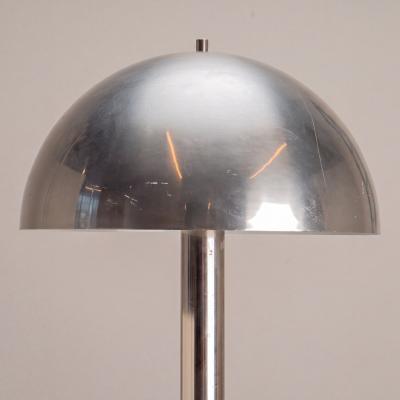 Modernist Mushroom Floor Lamp in Polished Aluminum