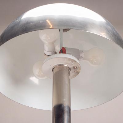 Modernist Mushroom Floor Lamp in Polished Aluminum