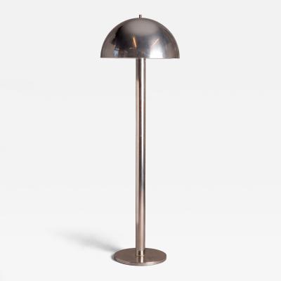 Modernist Mushroom Floor Lamp in Polished Aluminum