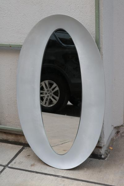 Modernist Oval Mirror by Lorenzo Burchiellaro