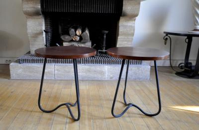 Modernist Pair of Coffee Table or Stools