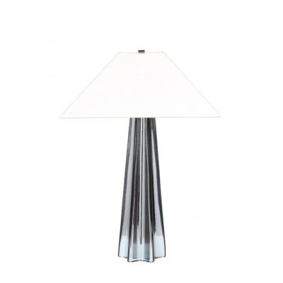 Modernist Pair of Handblown X Form Lamps in Handblown Murano Mercury Glass