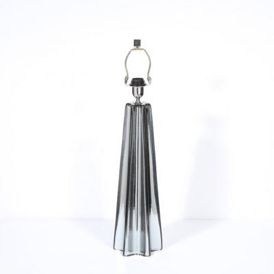 Modernist Pair of Handblown X Form Lamps in Handblown Murano Mercury Glass