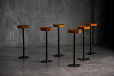 Modernist Pedestal Stool France Mid 20th Century