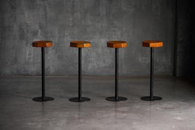 Modernist Pedestal Stool France Mid 20th Century