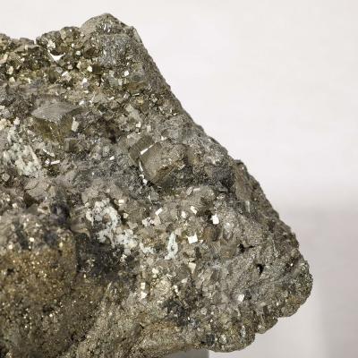 Modernist Pyrite Rock Specimen on Rectilinear Lucite Base