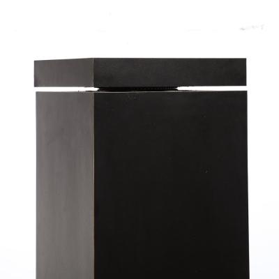 Modernist Rectilinear Matt Black Swivel Top Pedestal