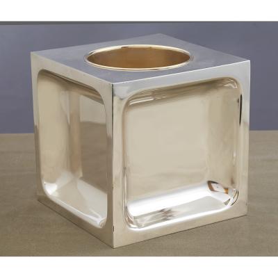Modernist Silvered Wine Cooler Italy 1970s