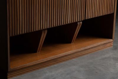 Modernist Slatted Credenza Italy 1960s