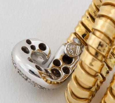 Modernist Turbogas Diamond Snake Ring