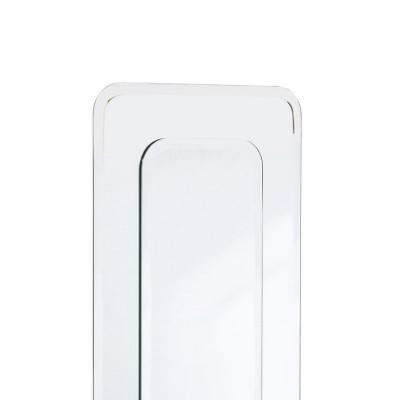Modernist Two Tier Mirror w Rounded Beveled Edges Custom for High Style Deco