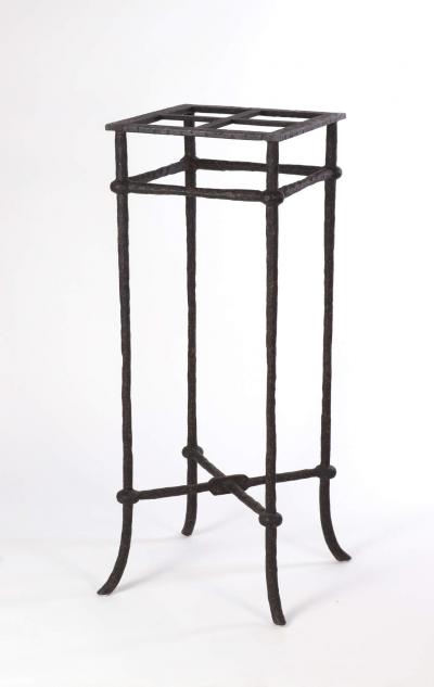 Modernist Wrought Iron Pedestal 20thc 