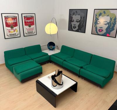Modular Green Sofa Ensemble Orbis by Luigi Colani for COR Germany circa 1970