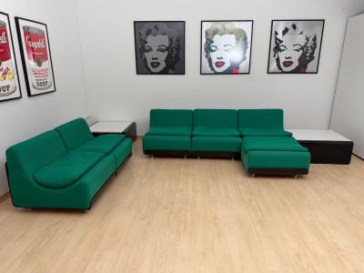 Modular Green Sofa Ensemble Orbis by Luigi Colani for COR Germany circa 1970