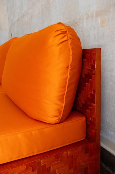 Modular Sofa Made of Pressed Bamboo 1980s