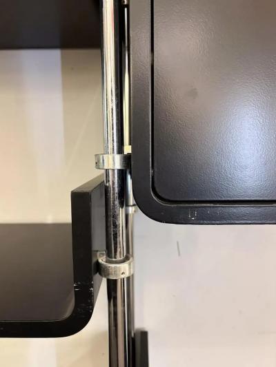 Modular Wall Unit by Michel Ducaroy Lacquered Wood and Steel France 1970s