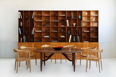 Mogens Koch Mogens Koch Modular Bookcase Wall System for Rud Rasmussen Denmark 1955c 