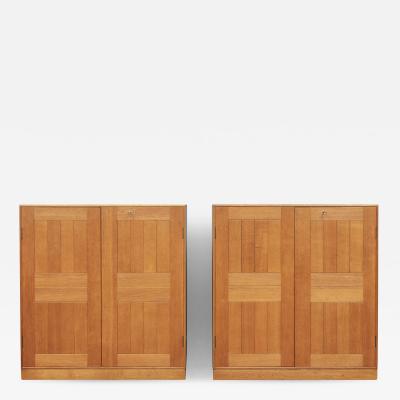 Mogens Koch Mogens Koch Oak Cabinets or Nightstands by Rud Rasmussen