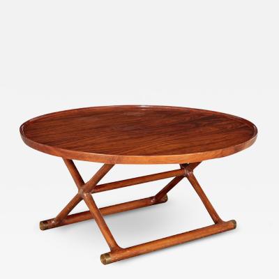 Mogens Lassen Circular Rosewood Coffee Table in the Style of Mogens Lassen