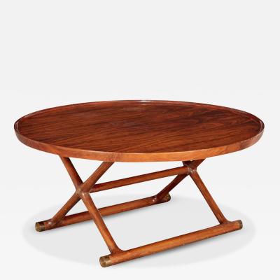 Mogens Lassen Circular Rosewood Coffee Table in the Style of Mogens Lassen