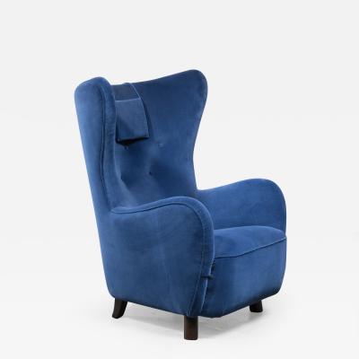 Mogens Lassen Mogens Lassen Attributed Wingback Lounge Chair Denmark 1940s