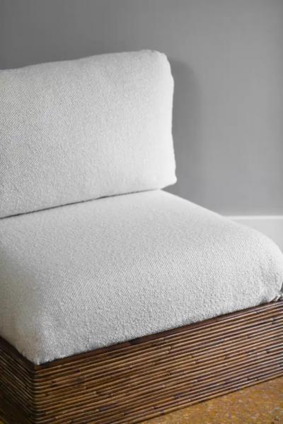 Molto Editions modular bamboo sofa complete with cushion in Dedar fabric