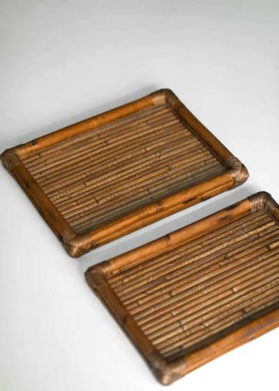 Molto Rectangular Bamboo Trays Set of 2