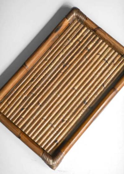 Molto Rectangular Bamboo Trays Set of 2