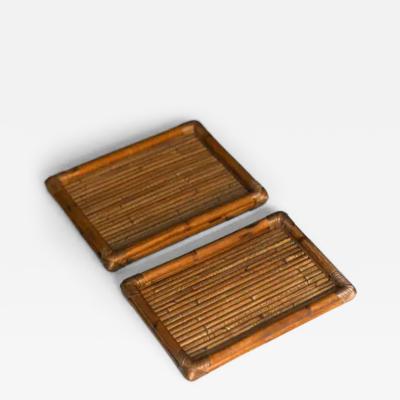 Molto Rectangular Bamboo Trays Set of 2
