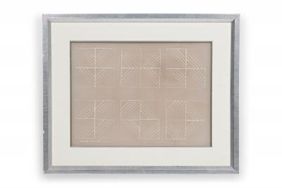 Mon Levinson American Op Art Lithograph Titled Six of Choice 