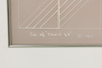 Mon Levinson American Op Art Lithograph Titled Six of Choice 