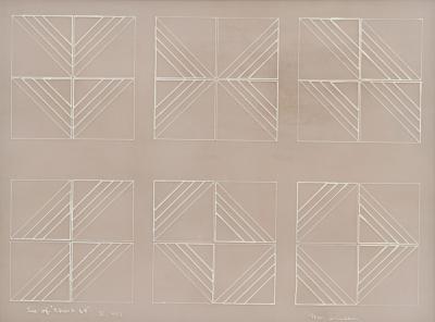 Mon Levinson American Op Art Lithograph Titled Six of Choice 