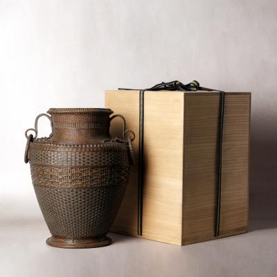 Monden Kogyoku Early Japanese Bamboo Flower Basket Hahakago by Monden Kogyoku Original Box