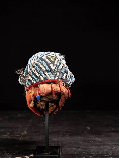 Monkey Skull from the Cameroon Grasslands covered with fabric