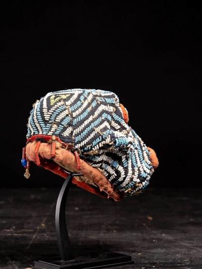 Monkey Skull from the Cameroon Grasslands covered with fabric