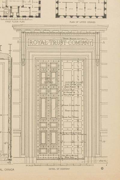 Monograph Print Titled Bank Office Building For The Royal Trust Family