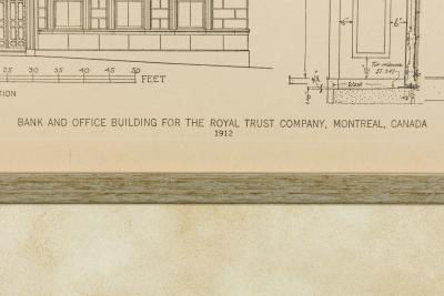Monograph Print Titled Bank Office Building For The Royal Trust Family