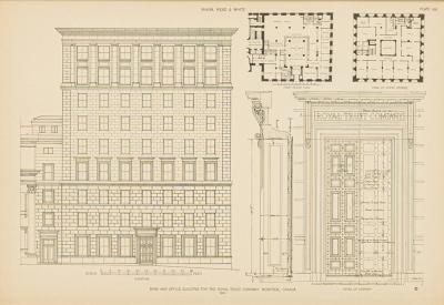 Monograph Print Titled Bank Office Building For The Royal Trust Family